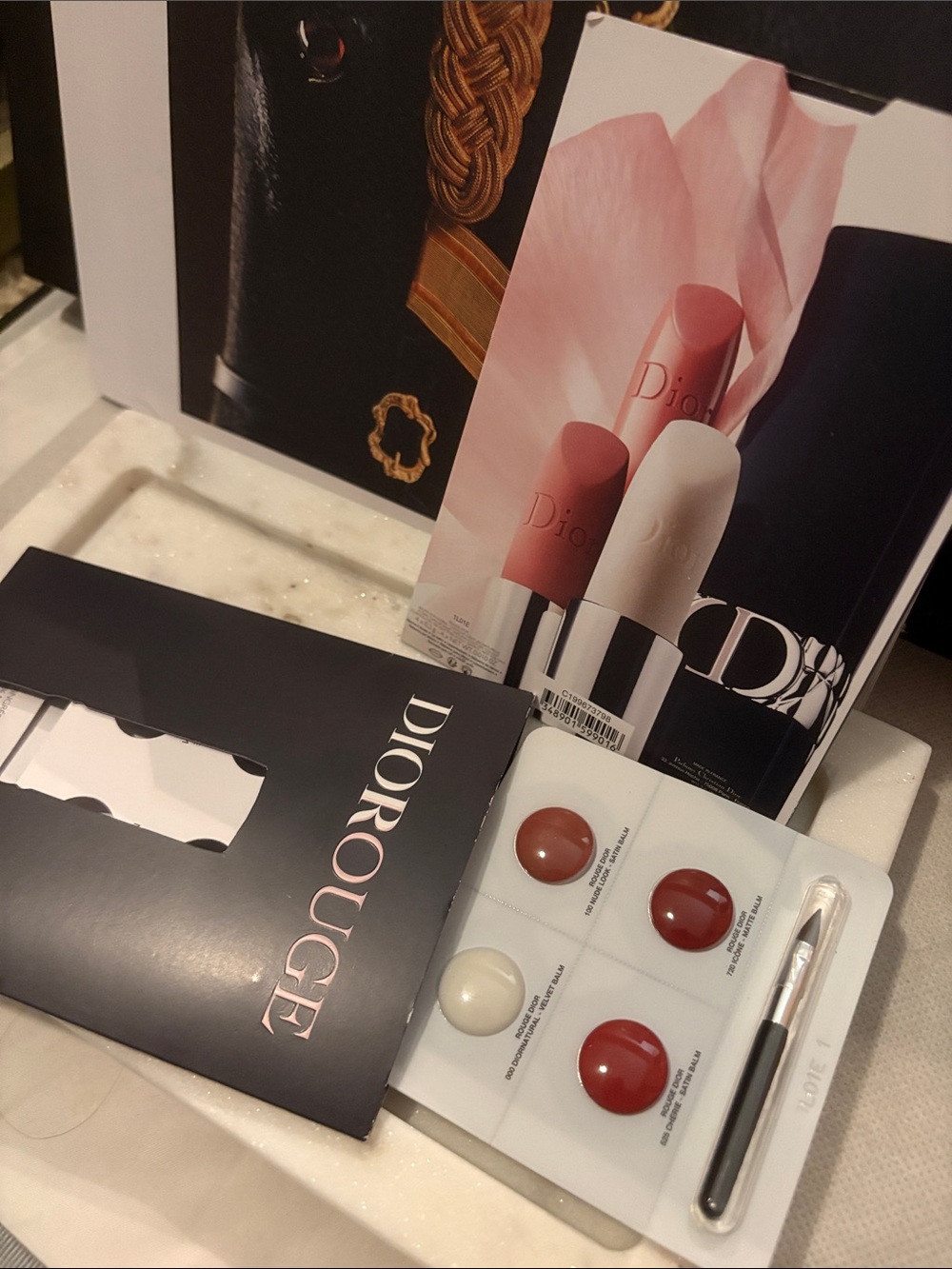Dior Lipstick Sample Set — Red, Pink & Cream Shades